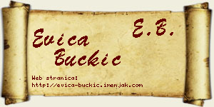 Evica Buckić vizit kartica
